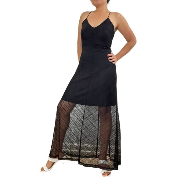 PINK MARTINI SPAGHETTI STRAP LACE MAXI DRESS SIZE XS - Picture 1 of 11